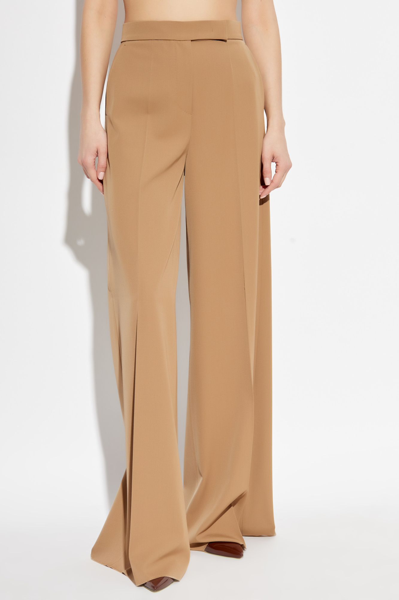 パンツ Max Mara Camel wool Ninfa wide-leg pant (2511131011600 003) MAX MARA Ninfa wool-twill wide-leg pants | NET-A-PORTER